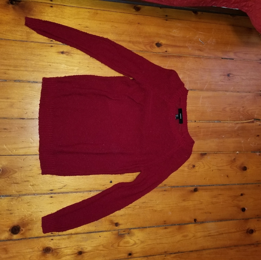 Forever 21 red knit sweater size small